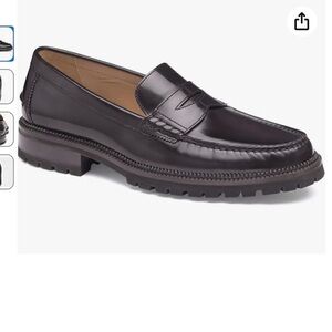 Johnston & Murphy Black Loafers with Rugged Sole